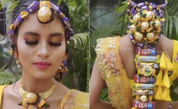 Video Of Bride's Chocolate Hairstyle And Jewellery Goes Viral, Netizens Say 'Be Safe From Children'