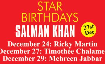 Star Birthdays Salman Khan