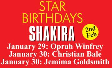 Star Birthdays Shakira
