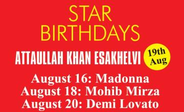 Star Birthdays: Attaullah Khan Esakhelvi