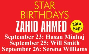 Star Birthdays: Zahid Ahmed