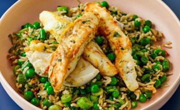 Herby Fish Fingers with Chinese Rice