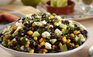 Chilled Black Bean, Feta & Cucumber Salad