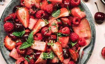 Watermelon Salad with Creamy Citrus Glaze