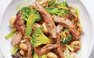 Stir-Fried Ginger Miso Steak with Broccoli