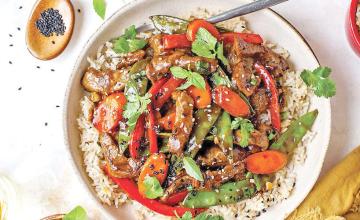 Sichuan Beef and Buckwheat Stir-Fry