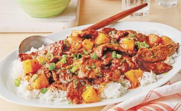 Pineapple, Beef & Ginger Stir-Fry