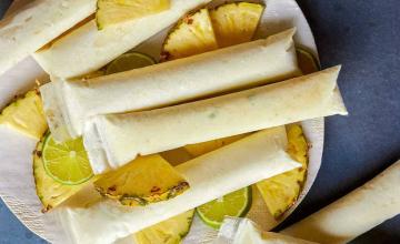 Pina Colada Italian Ice Pops