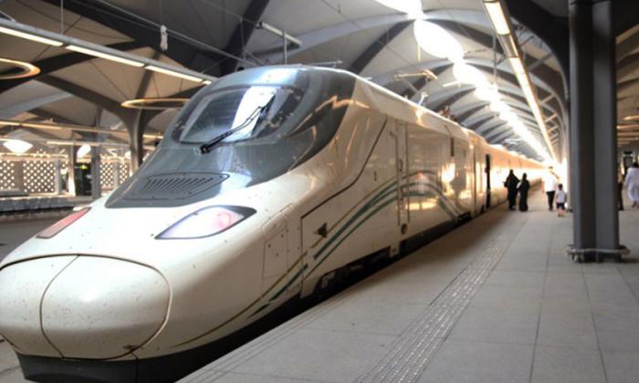 Travel across Saudi desert in the high-speed train