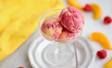 Peach Melba Ice Cream