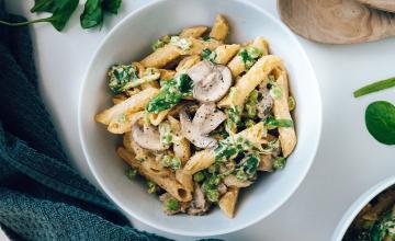 Creamy Spinach & Mushroom Penne