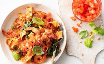 Sizzling Prawn Pappardelle
