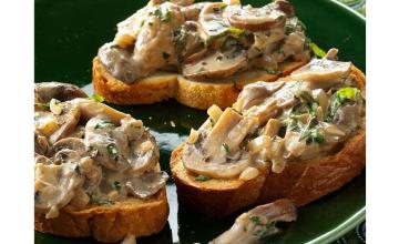 Buttered Wild Mushrooms on Toast