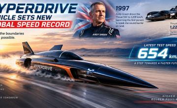 Hyperdrive Vehicle Sets New Global Speed Record