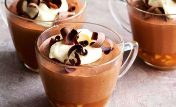 Chocolate Mousse with Salted Peanut Caramel